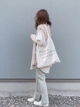 えだ( ¨̮ )さん（レディース・155cm）の春コーディネート