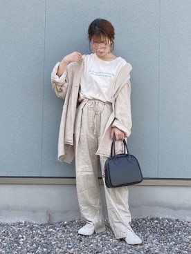 「Kastane（カスタネ）のアイテム（その他アウター）」を使った、えだ( ¨̮ )さん（レディース・155cm）の春コーディネート