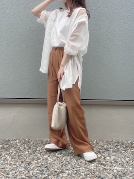 「アイテム（その他）」を使った、えだ( ¨̮ )さん（レディース・155cm）の夏コーディネート