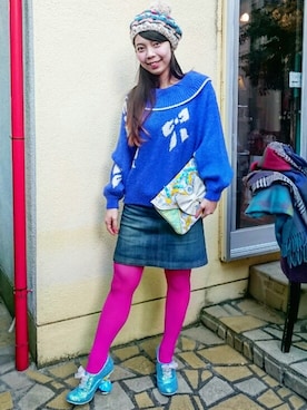 「Irregular Choice（イレギュラーチョイス）のアイテム（バッグ）」を使った、Chie＊さん（レディース・159cm）の冬コーディネート