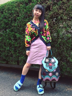 「Irregular Choice（イレギュラーチョイス）のアイテム（バッグ）」を使った、Chie＊さん（レディース・159cm）の春コーディネート