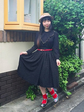 「文化屋雑貨店（ブンカヤザッカテン）のアイテム」を使った、Chie＊さん（レディース・159cm）の春コーディネート