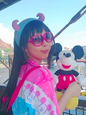 「ミッキーマウス」｜「アイテム（雑貨/ホビー）」を使った、Chie＊さん（レディース・159cm）の夏コーディネート