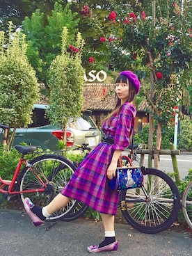 「Irregular Choice（イレギュラーチョイス）のアイテム（バッグ）」を使った、Chie＊さん（レディース・159cm）の秋コーディネート