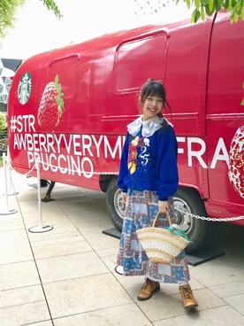 「古着女子」｜「アイテム（雑貨/ホビー）」を使った、Chie＊さん（レディース・159cm）の春コーディネート
