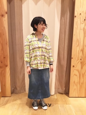 「デニムタイトスカート」｜tさん（レディース・152cm）の冬コーディネート