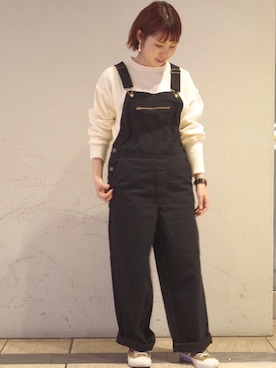 「2021春新作」｜「アイテム（オールインワン・サロペット）」を使った、coenたやさん（レディース・152cm）の冬コーディネート