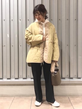 「みりたりー」｜「アイテム（スラックス）」を使った、coenたやさん（レディース・152cm）の秋コーディネート