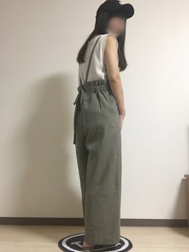 「w closet」｜「アイテム（キャップ）」を使った、あおい☺︎♥︎︎∗︎*ﾟさん（レディース・155cm）の夏コーディネート