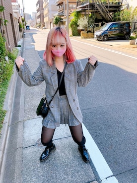 「BASE（ベース）のアイテム（ジャケット/アウター）」を使った、ゆにょさん（レディース・157cm）の秋コーディネート