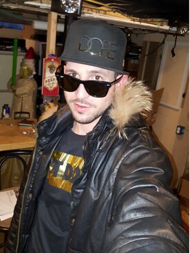 「DOPE（ドープ）のアイテム（帽子）」を使った、Darkoさん（メンズ・180cm）の秋コーディネート