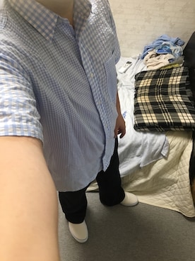 「アイテム（スリッポン）」を使った、りゅうたさん（メンズ・160cm・20代）の春コーディネート