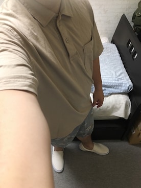 「アイテム（スリッポン）」を使った、りゅうたさん（メンズ・160cm・20代）の夏コーディネート