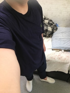 「アイテム（スリッポン）」を使った、りゅうたさん（メンズ・160cm・20代）の夏コーディネート