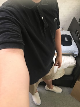 「アイテム（スリッポン）」を使った、りゅうたさん（メンズ・160cm・20代）の夏コーディネート