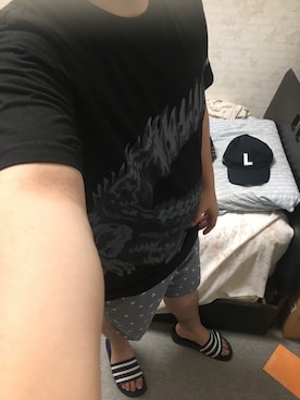 「JUNYA WATANABE MAN（ジュンヤワタナベマン）のアイテム（Tシャツ/カットソー）」を使った、りゅうたさん（メンズ・160cm）の夏コーディネート