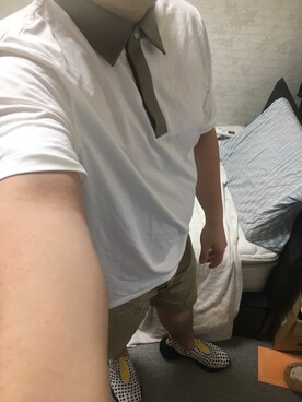 「アイテム（スリッポン）」を使った、りゅうたさん（メンズ・160cm・20代）の夏コーディネート