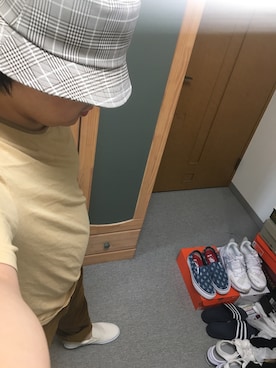 「アイテム（スリッポン）」を使った、りゅうたさん（メンズ・160cm・20代）の夏コーディネート