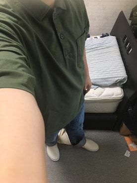 「アイテム（スリッポン）」を使った、りゅうたさん（メンズ・160cm・20代）の夏コーディネート