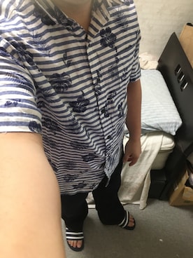 「アロハシャツ」｜りゅうたさん（メンズ・160cm）の夏コーディネート