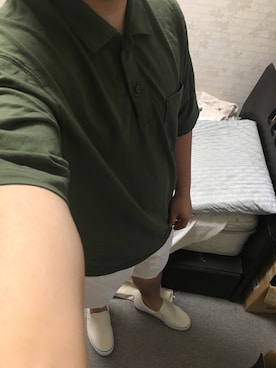 「アイテム（スリッポン）」を使った、りゅうたさん（メンズ・160cm・20代）の秋コーディネート