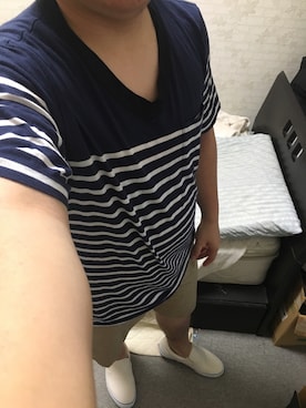 「アイテム（スリッポン）」を使った、りゅうたさん（メンズ・160cm・20代）の秋コーディネート