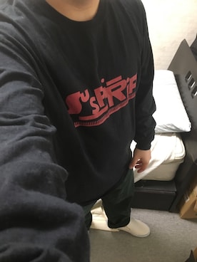 「アイテム（スリッポン）」を使った、りゅうたさん（メンズ・160cm・20代）の秋コーディネート
