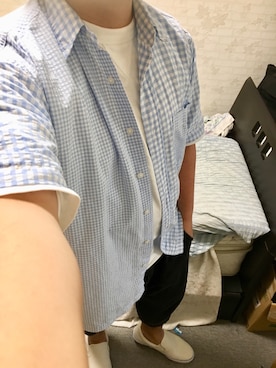 「アイテム（スリッポン）」を使った、りゅうたさん（メンズ・160cm・20代）の秋コーディネート