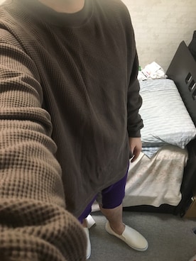 「アイテム（スリッポン）」を使った、りゅうたさん（メンズ・160cm・20代）の秋コーディネート