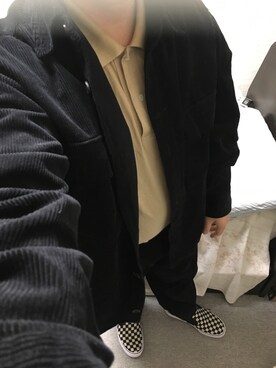 「アイテム（スリッポン）」を使った、りゅうたさん（メンズ・160cm・20代）の秋コーディネート