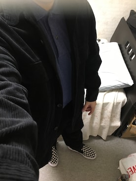 「アイテム（スリッポン）」を使った、りゅうたさん（メンズ・160cm・20代）の秋コーディネート