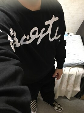 「アイテム（スリッポン）」を使った、りゅうたさん（メンズ・160cm・20代）の秋コーディネート