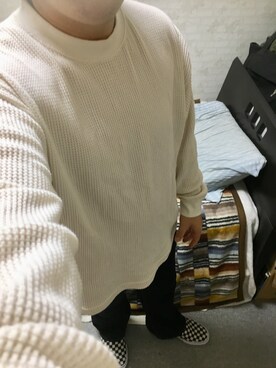 「アイテム（スリッポン）」を使った、りゅうたさん（メンズ・160cm・20代）の秋コーディネート