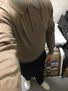 「アイテム（スリッポン）」を使った、りゅうたさん（メンズ・160cm・20代）の秋コーディネート