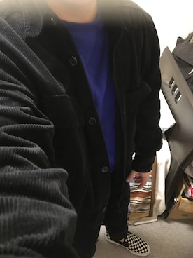「アイテム（スリッポン）」を使った、りゅうたさん（メンズ・160cm・20代）の秋コーディネート