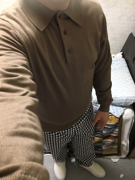 「アイテム（スリッポン）」を使った、りゅうたさん（メンズ・160cm・20代）の秋コーディネート