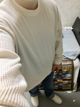 「アイテム（スリッポン）」を使った、りゅうたさん（メンズ・160cm・20代）の秋コーディネート