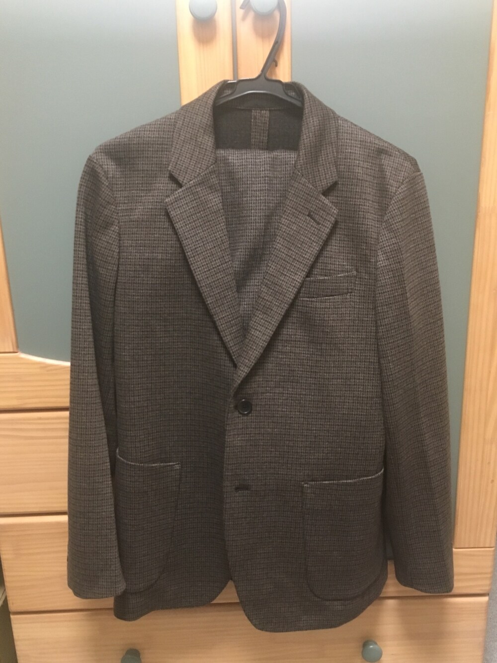 Universal language フェルラ　ジャケット　ブラウン　千鳥格子 Universal language フェルラ ジャケット ブラウン 千鳥格子