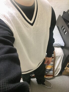 「アイテム（スリッポン）」を使った、りゅうたさん（メンズ・160cm・20代）の秋コーディネート