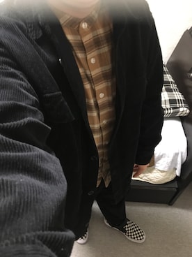 「アイテム（スリッポン）」を使った、りゅうたさん（メンズ・158cm・20代）の秋コーディネート
