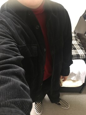 「アイテム（スリッポン）」を使った、りゅうたさん（メンズ・158cm・20代）の秋コーディネート