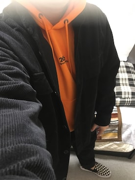 「アイテム（スリッポン）」を使った、りゅうたさん（メンズ・158cm・20代）の秋コーディネート