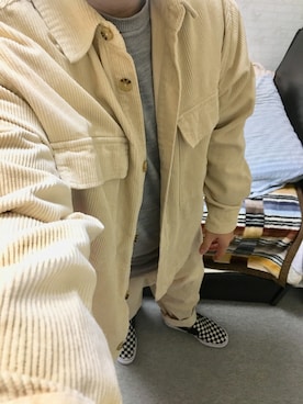 「アイテム（スリッポン）」を使った、りゅうたさん（メンズ・158cm・20代）の秋コーディネート