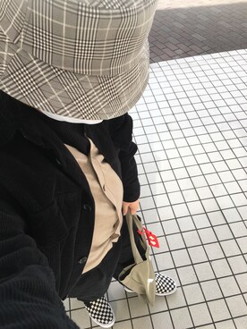 「アイテム（スリッポン）」を使った、りゅうたさん（メンズ・158cm・20代）の秋コーディネート