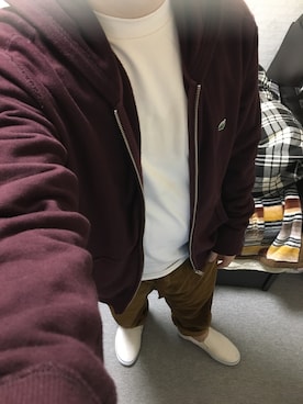 「アイテム（スリッポン）」を使った、りゅうたさん（メンズ・158cm・20代）の秋コーディネート