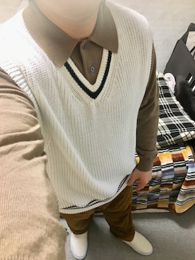 「アイテム（スリッポン）」を使った、りゅうたさん（メンズ・158cm・20代）の秋コーディネート