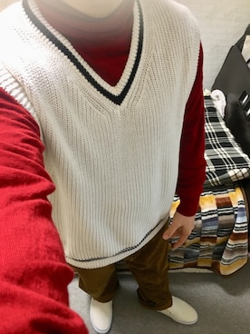 「アイテム（スリッポン）」を使った、りゅうたさん（メンズ・158cm・20代）の秋コーディネート