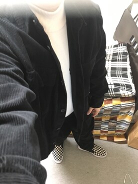 「アイテム（スリッポン）」を使った、りゅうたさん（メンズ・158cm・20代）の秋コーディネート