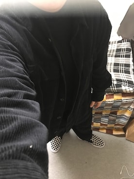 「アイテム（スリッポン）」を使った、りゅうたさん（メンズ・158cm・20代）の秋コーディネート
