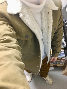 「アイテム（ブルゾン）」を使った、りゅうたさん（メンズ・158cm・20代）の冬コーディネート